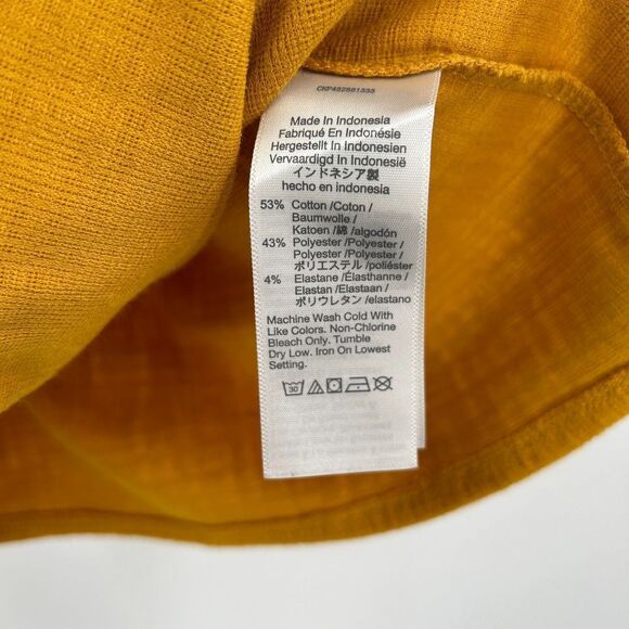MADEWELL Mustard Yellow V-Neck Wrap Tie Sleeveless Tank Top Size XS - Picture 7 of 7